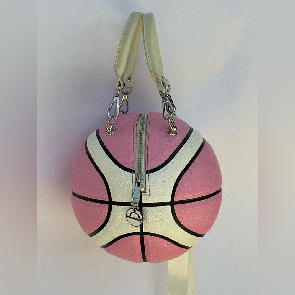 Pink & White Basketball purse.